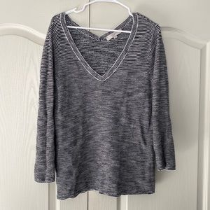 Loft women’s black and white striped sweater